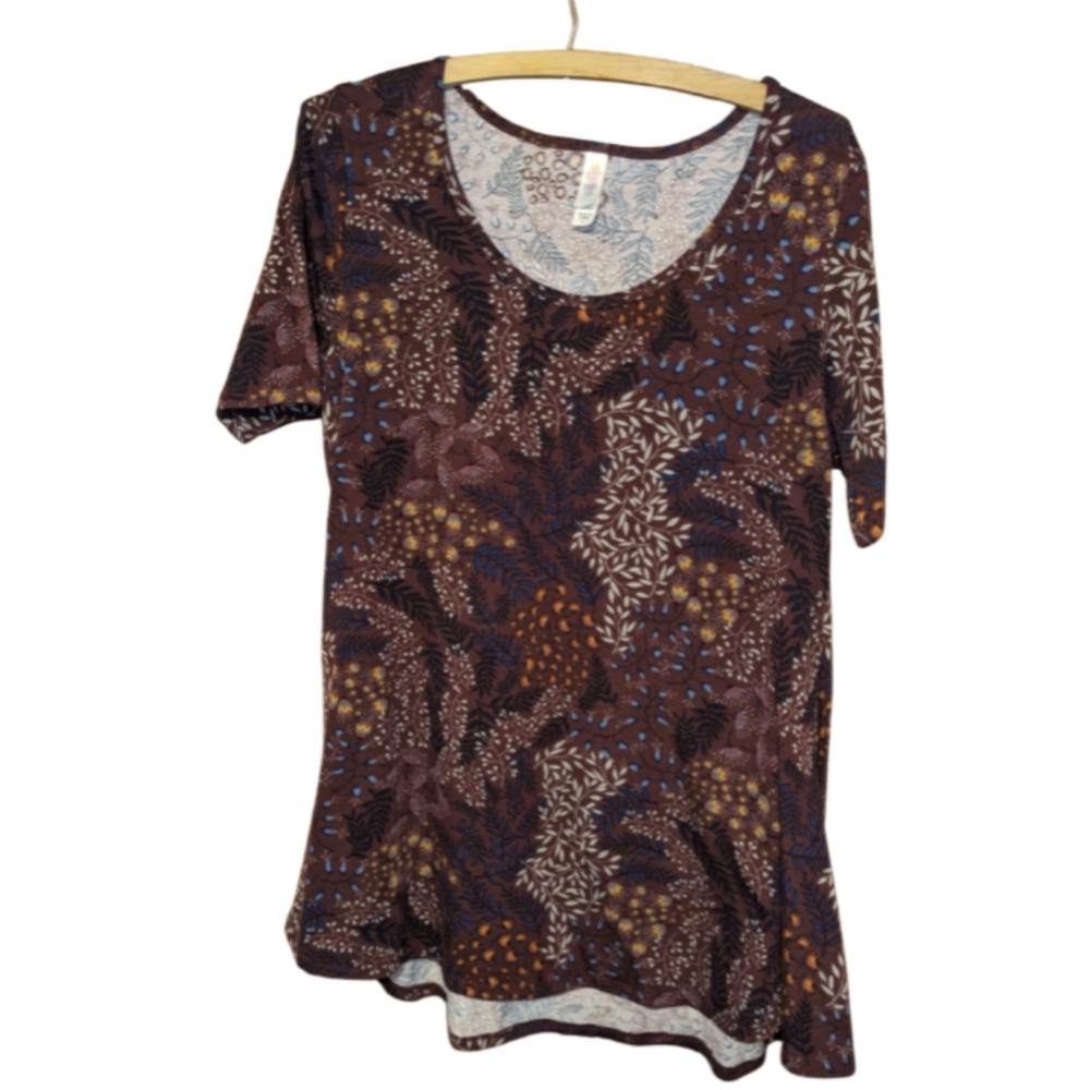 LuLaRoe Multicolor Floral Short Sleeve Top